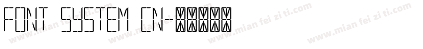 Font System CN字体转换